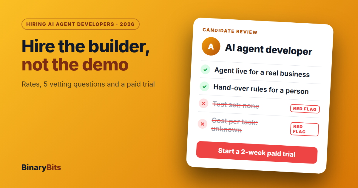 How to Hire AI Agent Developers in 2026: Costs, Vetting and Red Flags